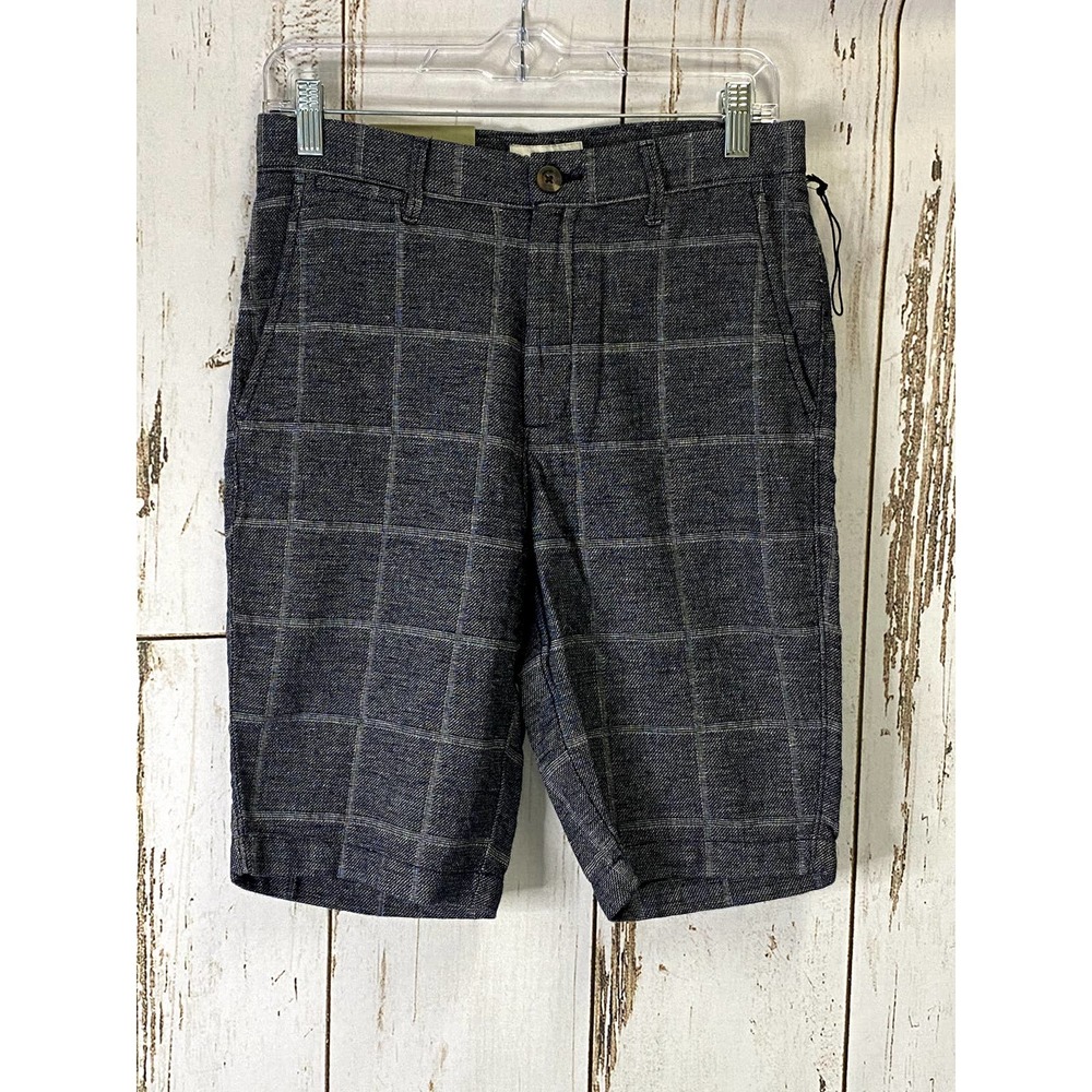 NWT Good Fellow Dark Gray/Light Gray Window Pane Plaid Shorts
